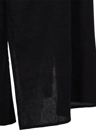 Robe chemise longue à manches courtes, Black, Packshot image number 3