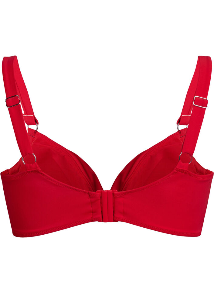 Soutien-gorge de bikini à armatures avec drapé, Rouge, Packshot image number 1