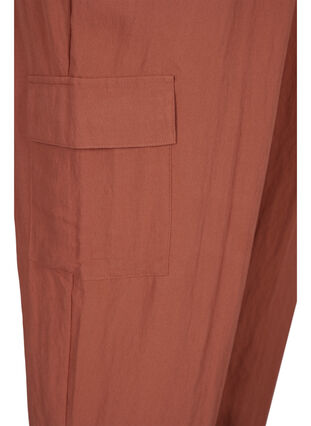 Pantalon ample en viscose avec de grandes poches, Copper Brown, Packshot image number 3