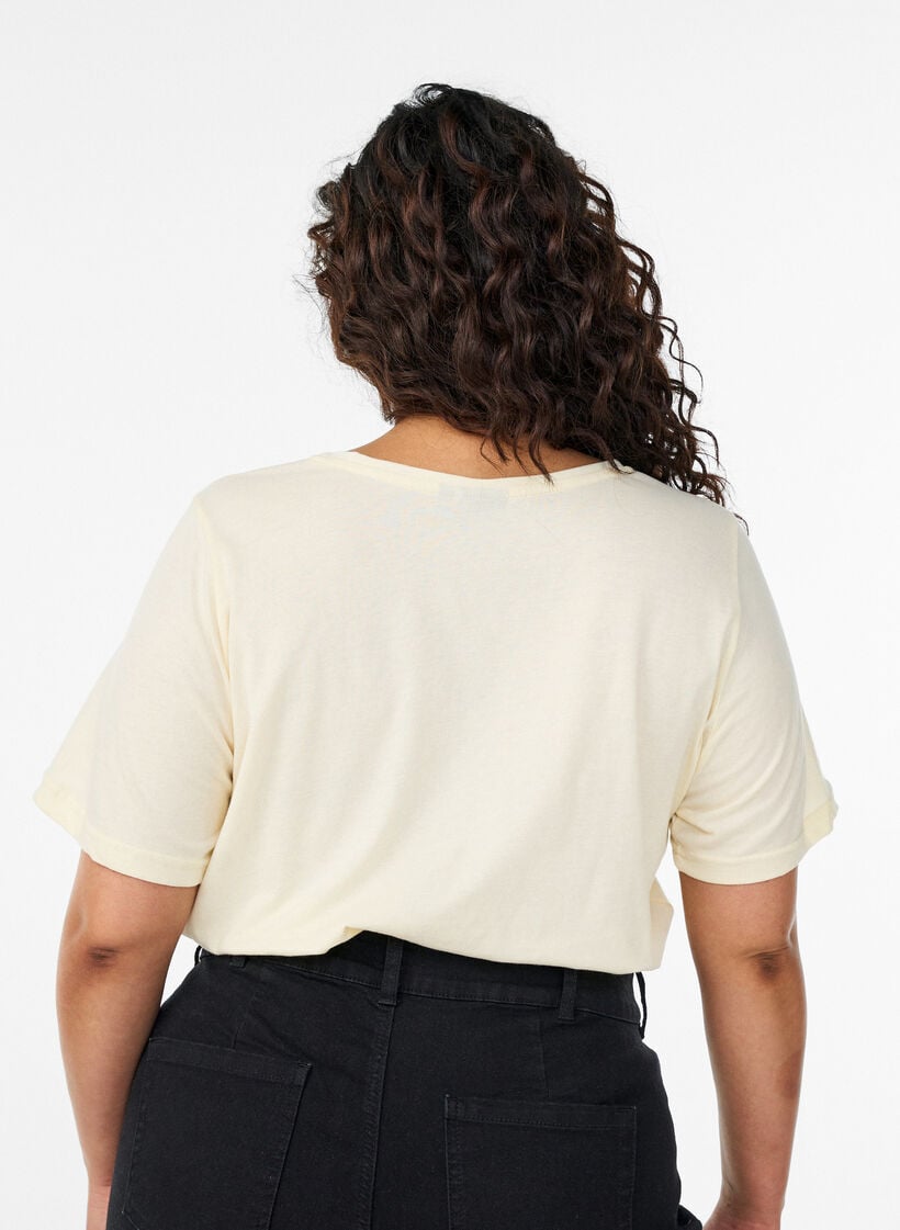 FLASH - T-shirt met print, Geel, Model image number 2