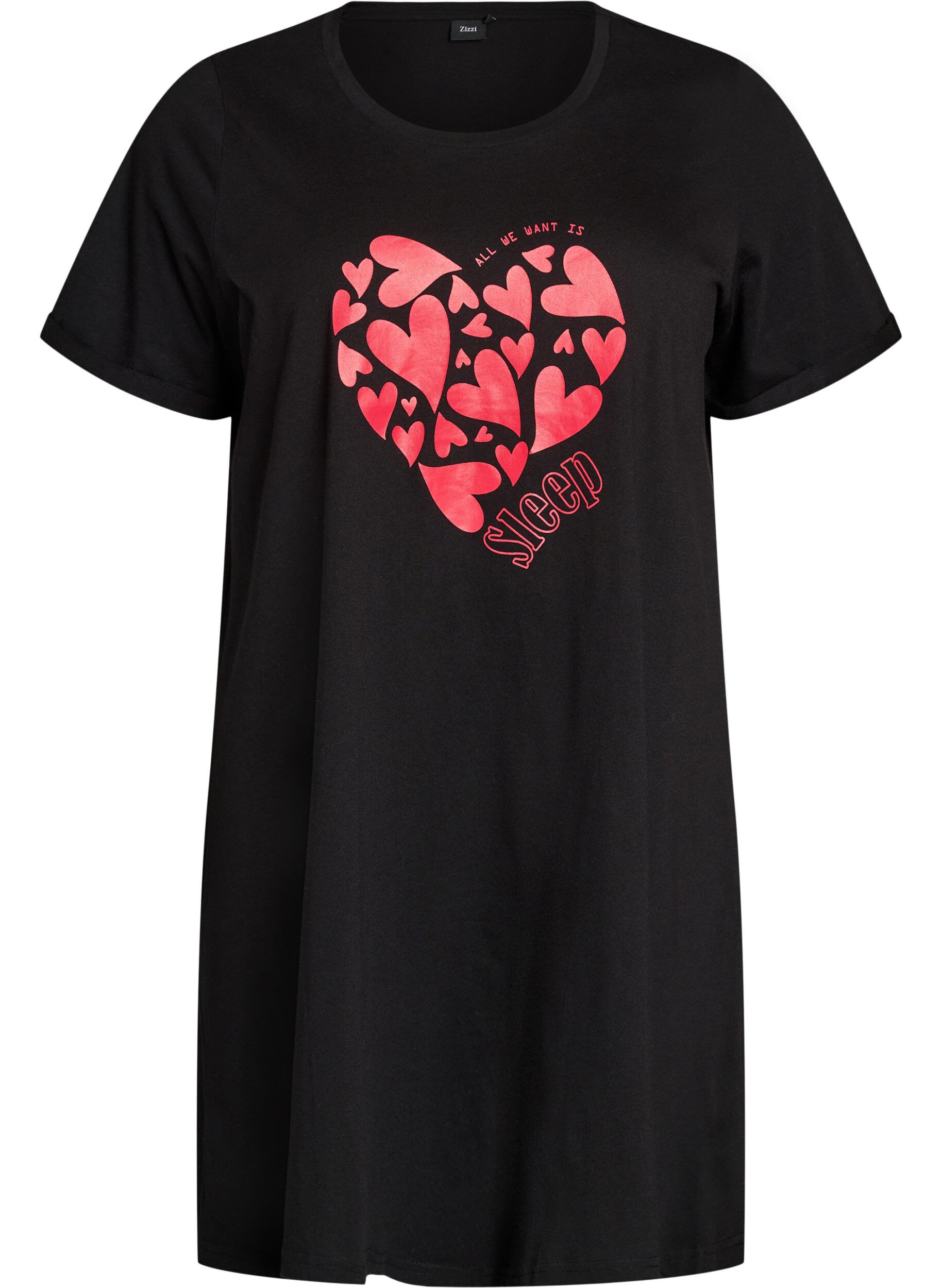 Nachtjapon met korte mouwen van biologisch katoen