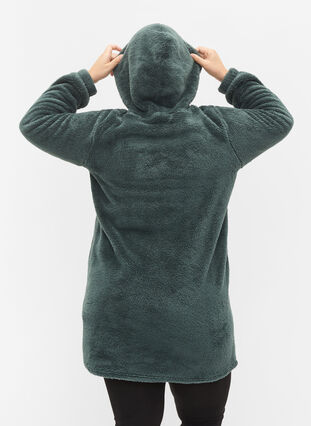 Chemise de nuit douce avec capuche, Balsam Green, Model image number 1