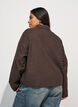 Korte jas met overhemdkraag en ritssluiting, Bruin, Model image number 2