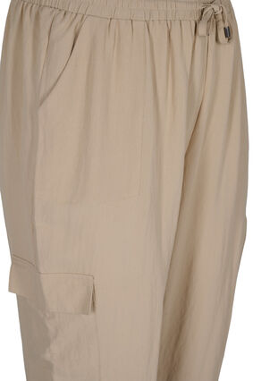 Pantalon ample en viscose avec de grandes poches, Oxford Tan, Packshot image number 2