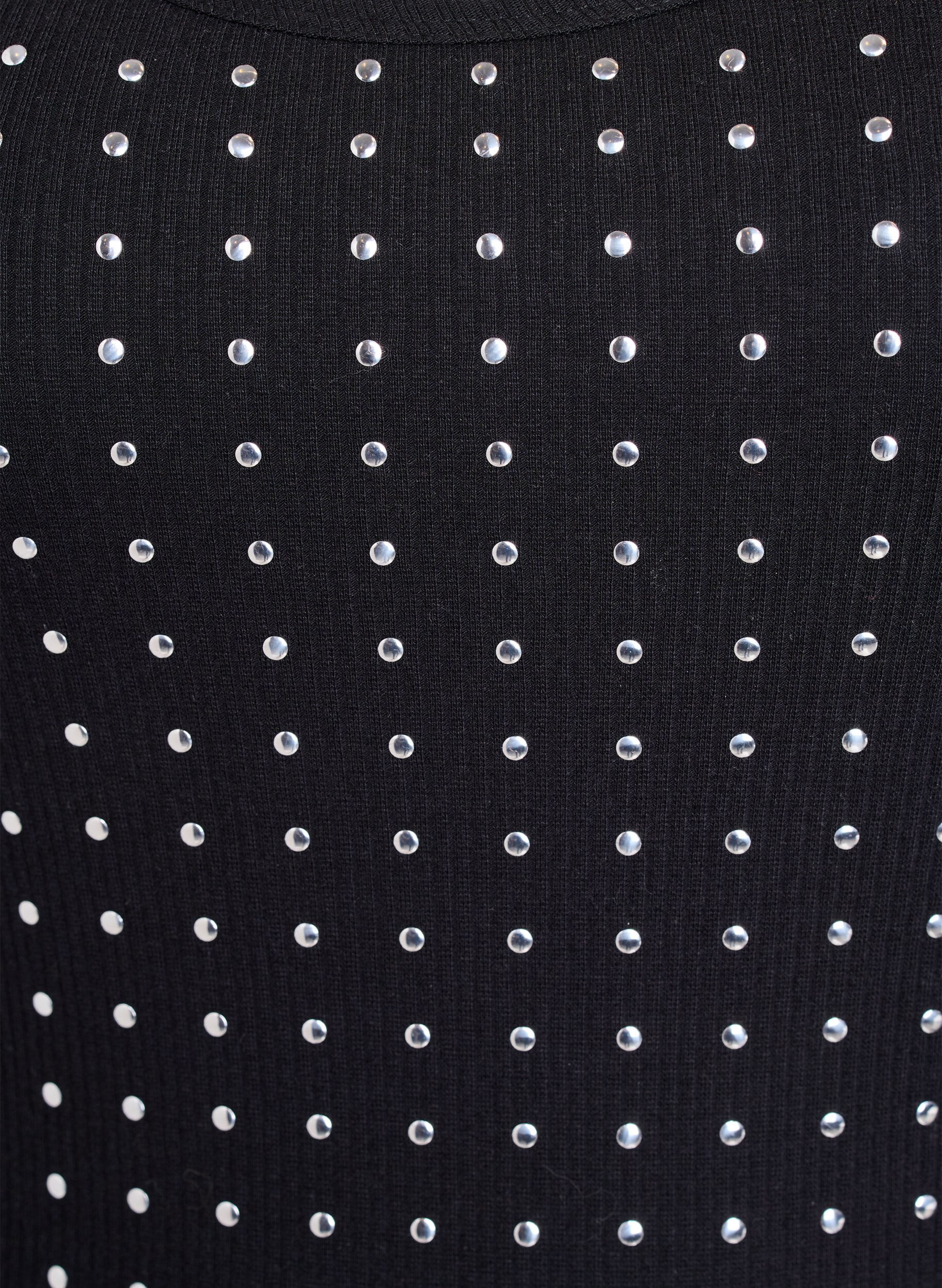 ZizziTanktop met studs, Black, Packshot image number 2