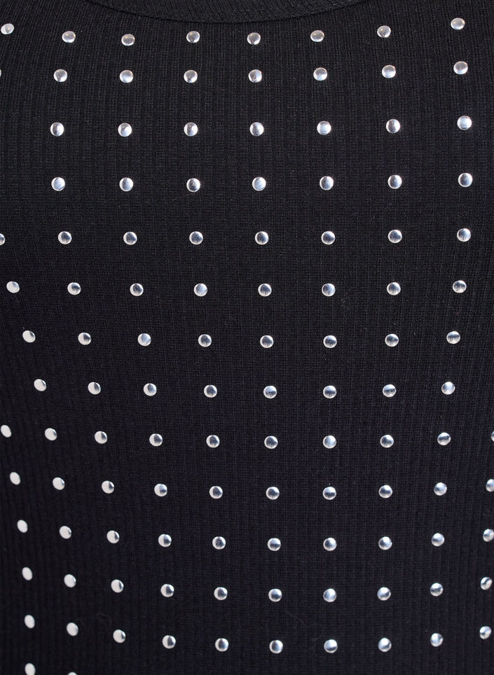 Tanktop met studs, Black, Packshot image number 2
