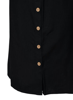 Robe en coton à manches 3/4 et boutons, Black, Packshot image number 3