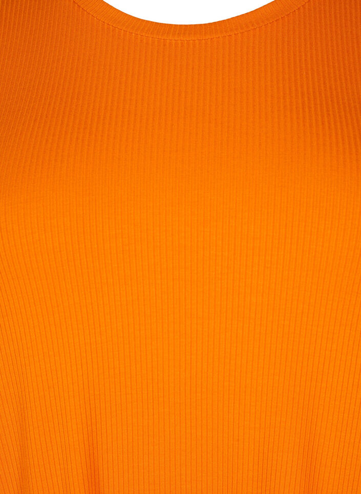 T-shirt en viscose avec structure côtelée, Exuberance, Packshot image number 2