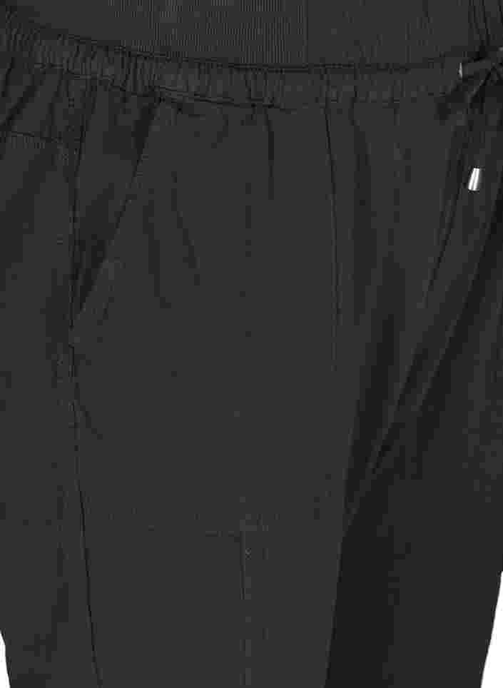 Losse broek in katoen, Black, Packshot image number 2