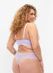 String van gebloemde kant met normale taille, Paars, Model image number 1