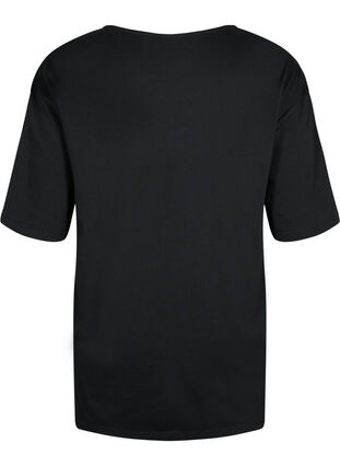 T-shirt oversize en coton avec imprimé, Black GOOD, Packshot image number 1