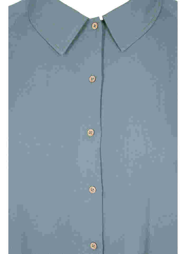 Chemise longue en viscose avec poches et manches 3/4, Balsam Green, Packshot image number 2