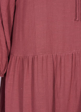 Katoenen jurk met 3/4 mouwen en strikje, Wild Ginger, Packshot image number 3