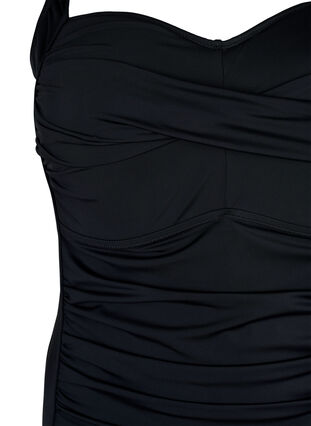 	 Gewatteerd badpak met draperieën, Black, Packshot image number 2