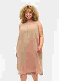 Mouwloze midi-jurk van katoen, Natural, Model