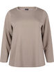 Modal blend blouse met ronde hals, Beige, Packshot image number 0