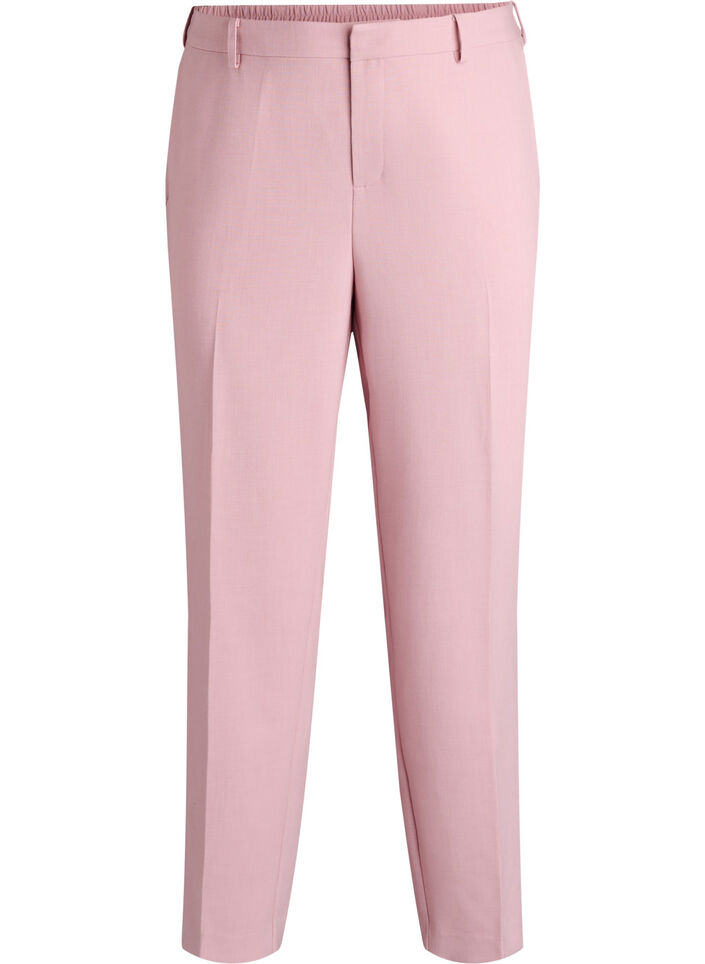 Op maat gemaakte broek met een hoge taille en straight-fit, Roze, Packshot image number 0