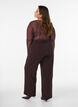 Blouse en maille avec imprim&eacute;, Marron, Model image number 2