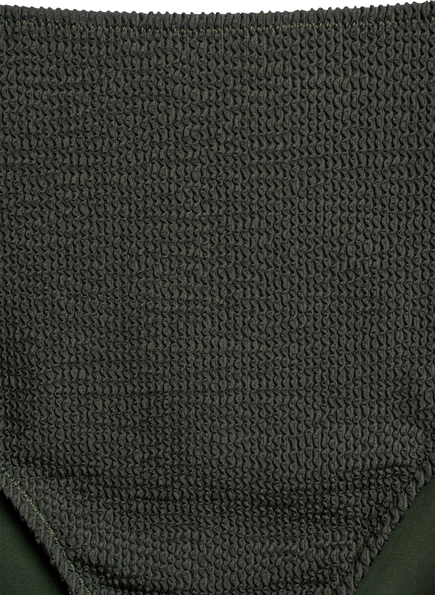 ZizziBikinibroekje met textuur en hoge taille, Groen, Packshot image number 2