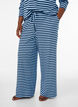 Pantalon de pyjama ray&eacute; &agrave; taille haute et coupe ample, Bleu, Model image number 2