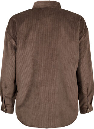 Chemise en velours à manches longues avec poches sur la poitrine, Java, Packshot image number 1