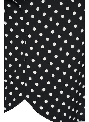 Blouse à manches courtes et encolure ronde, Black w White Dot, Packshot image number 3