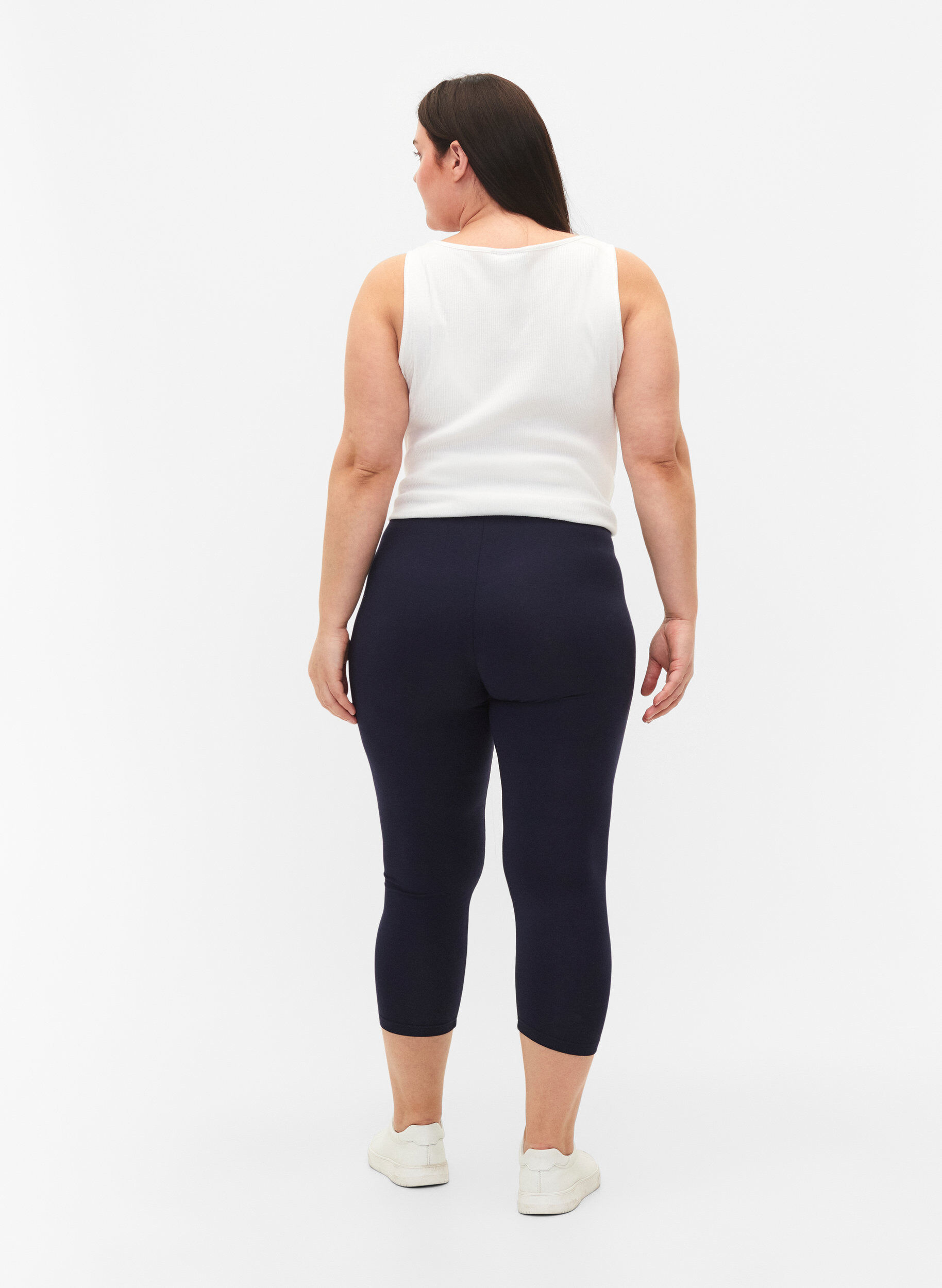 ZizziLeggings basiques longueur 3/4 en viscose, Bleu, Model image number 2