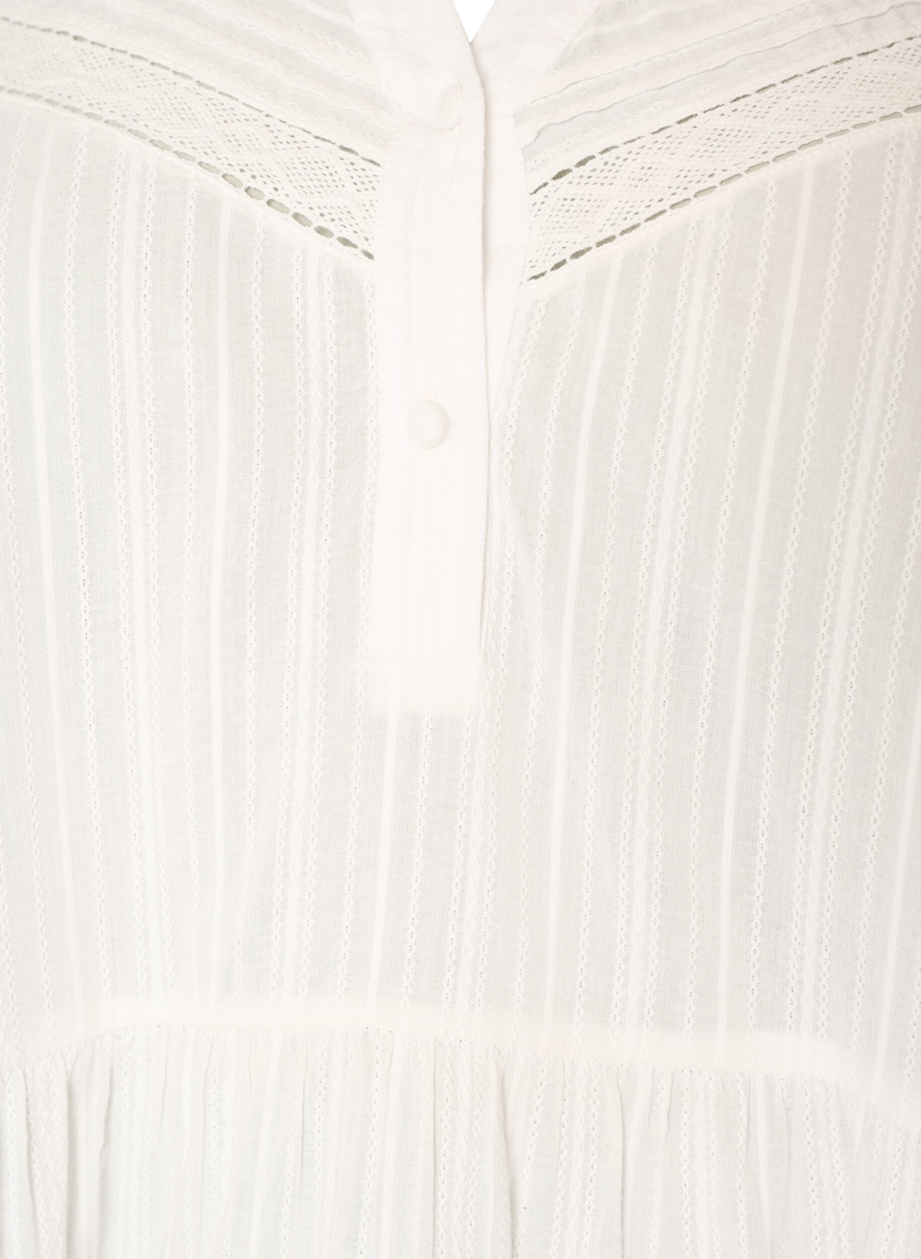 ZizziTunique avec d&eacute;tails en broderie ajour&eacute;e et manches 3/4, Vanille, Packshot image number 2