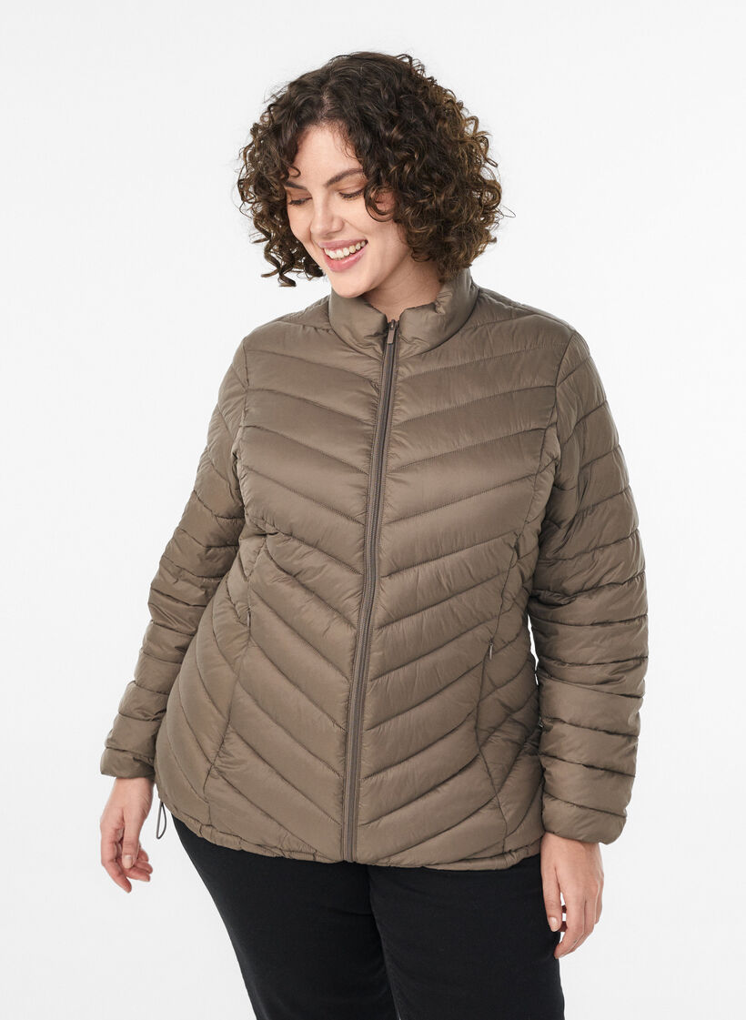 Veste l&eacute;g&egrave;re avec poches, Marron, Model image number 0