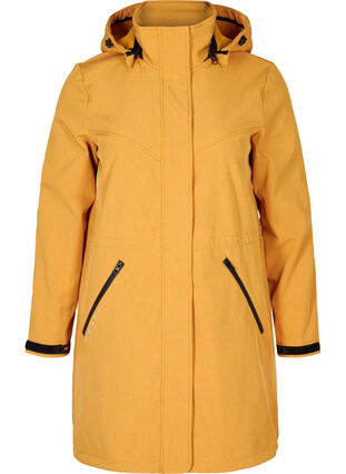Veste Softshell longue à capuche, Spruce Yellow, Packshot image number 0