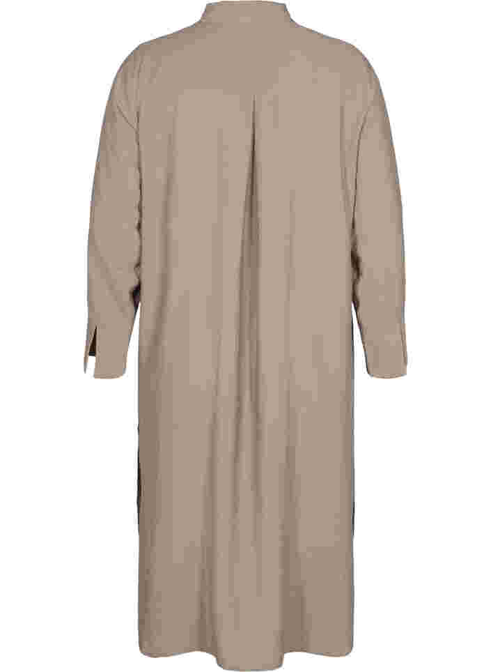 Robe chemise avec détail de lien et fente, Brindle, Packshot image number 1