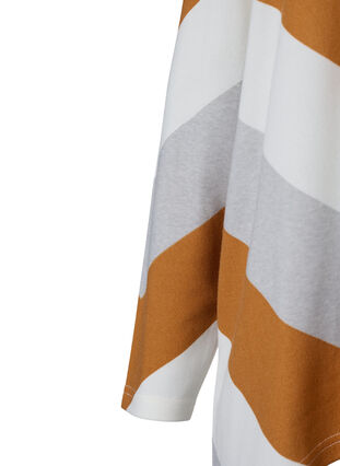 Gedessineerde blouse met lange mouwen, Beige Zig Zag, Packshot image number 3
