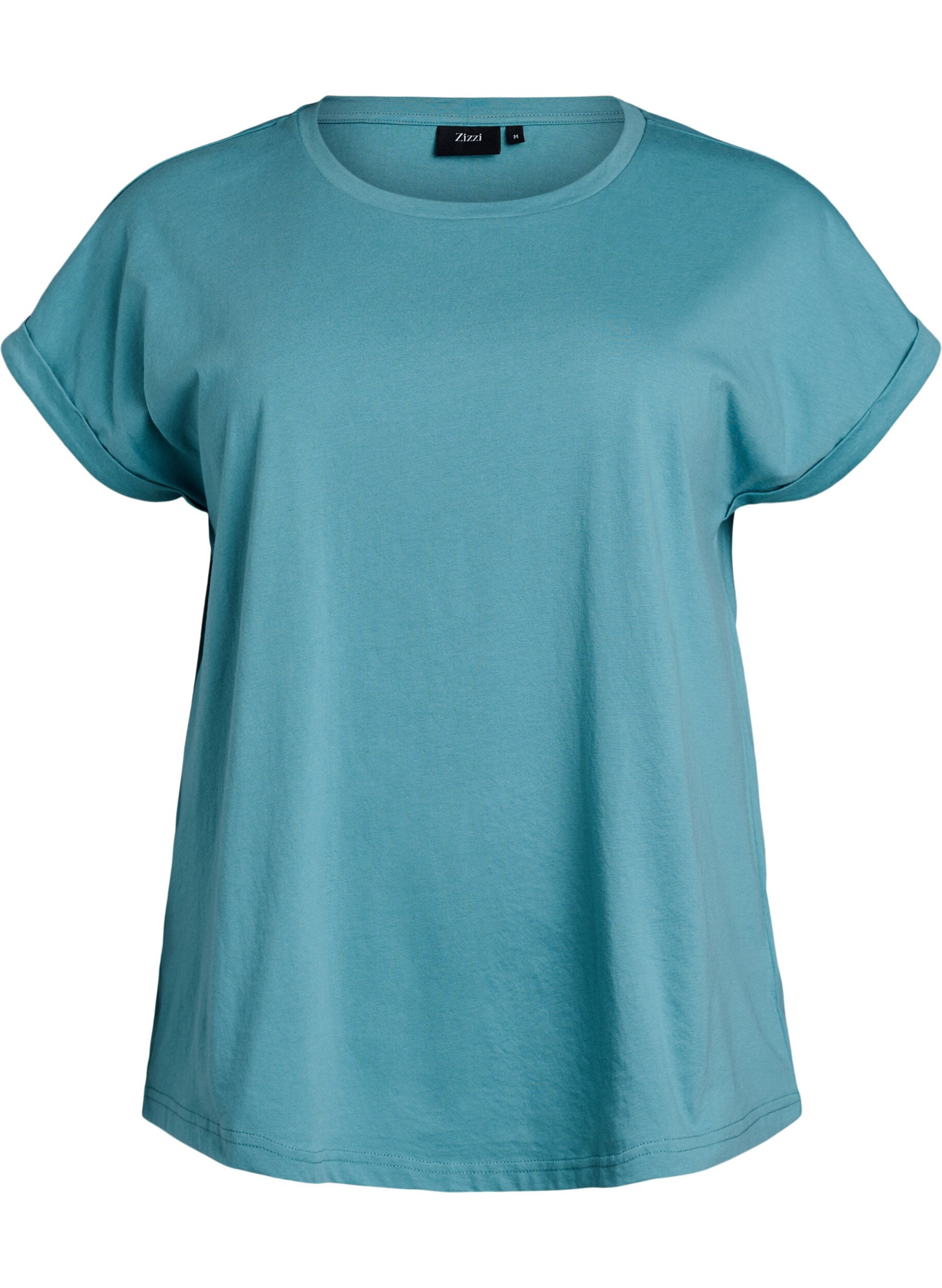 ZizziT-shirt &agrave; manches courtes en m&eacute;lange de coton, Bleu, Packshot image number 0