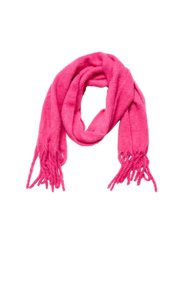Zachte sjaal met franjes, Roze, Packshot image number 0