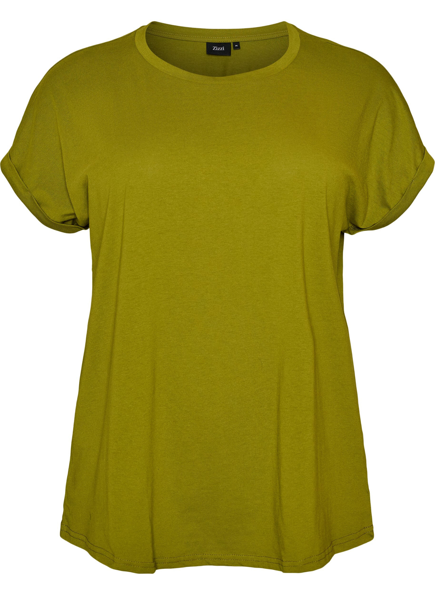 ZizziT-shirt &agrave; manches courtes en coton m&eacute;lang&eacute;, Vert, Packshot image number 0