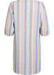 Robes courtes en lin et viscose &agrave; manches 3/4, Bleu, Packshot image number 1