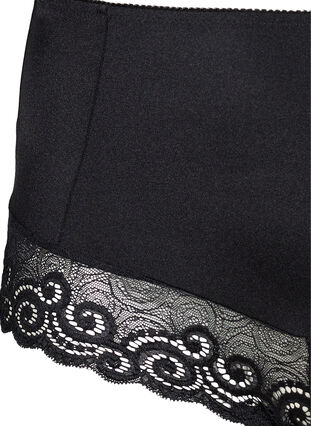 Culotte taille haute en dentelle, Black, Packshot image number 2
