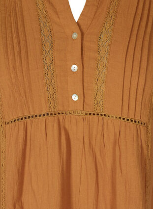 Robe en coton avec forme en trapèze , Chipmunk, Packshot image number 2