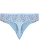 G-string slip met kant en een normale taille, Blauw, Packshot image number 1