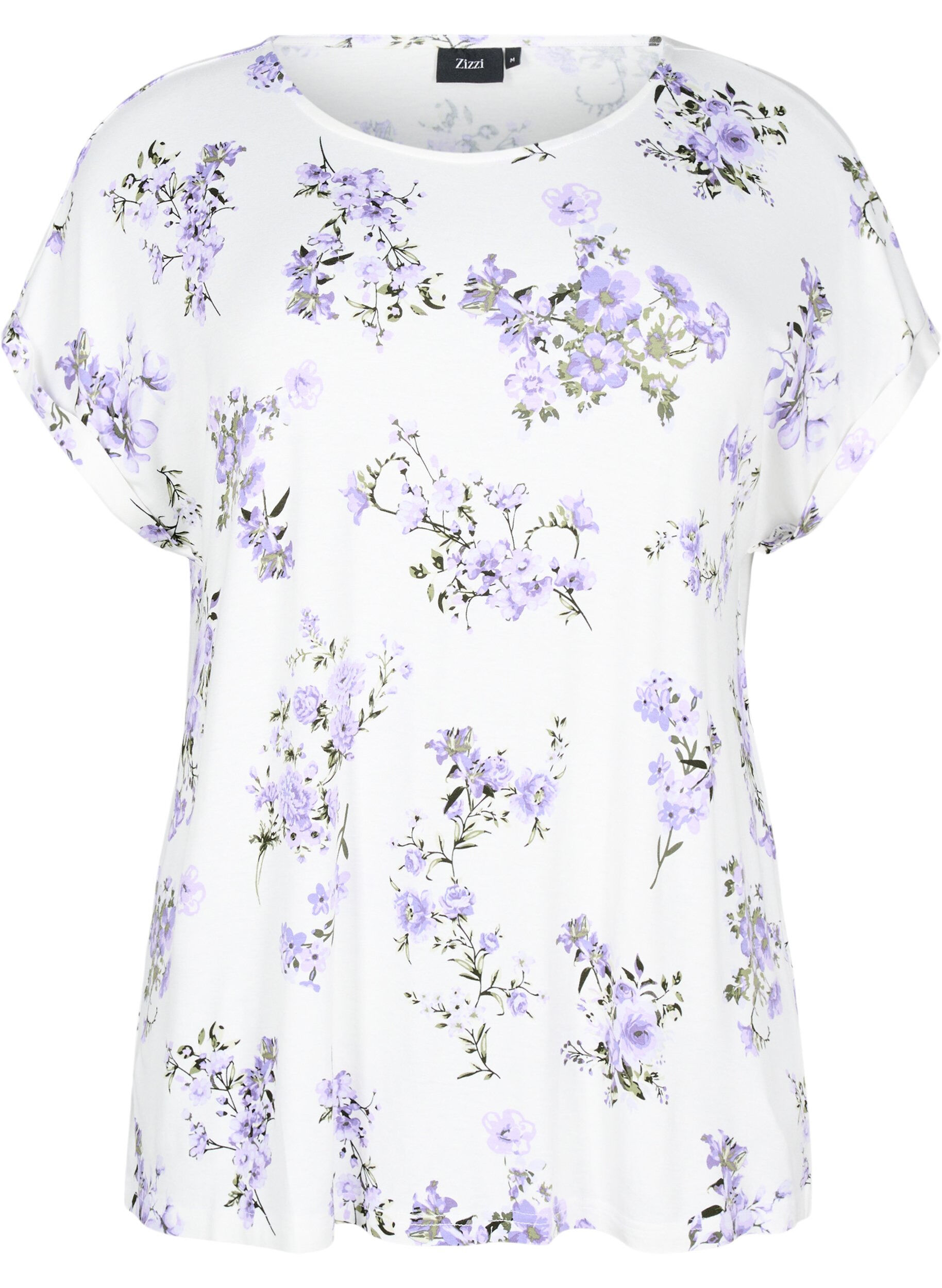 ZizziT-shirt met bloemenprint, Paars, Packshot image number 0
