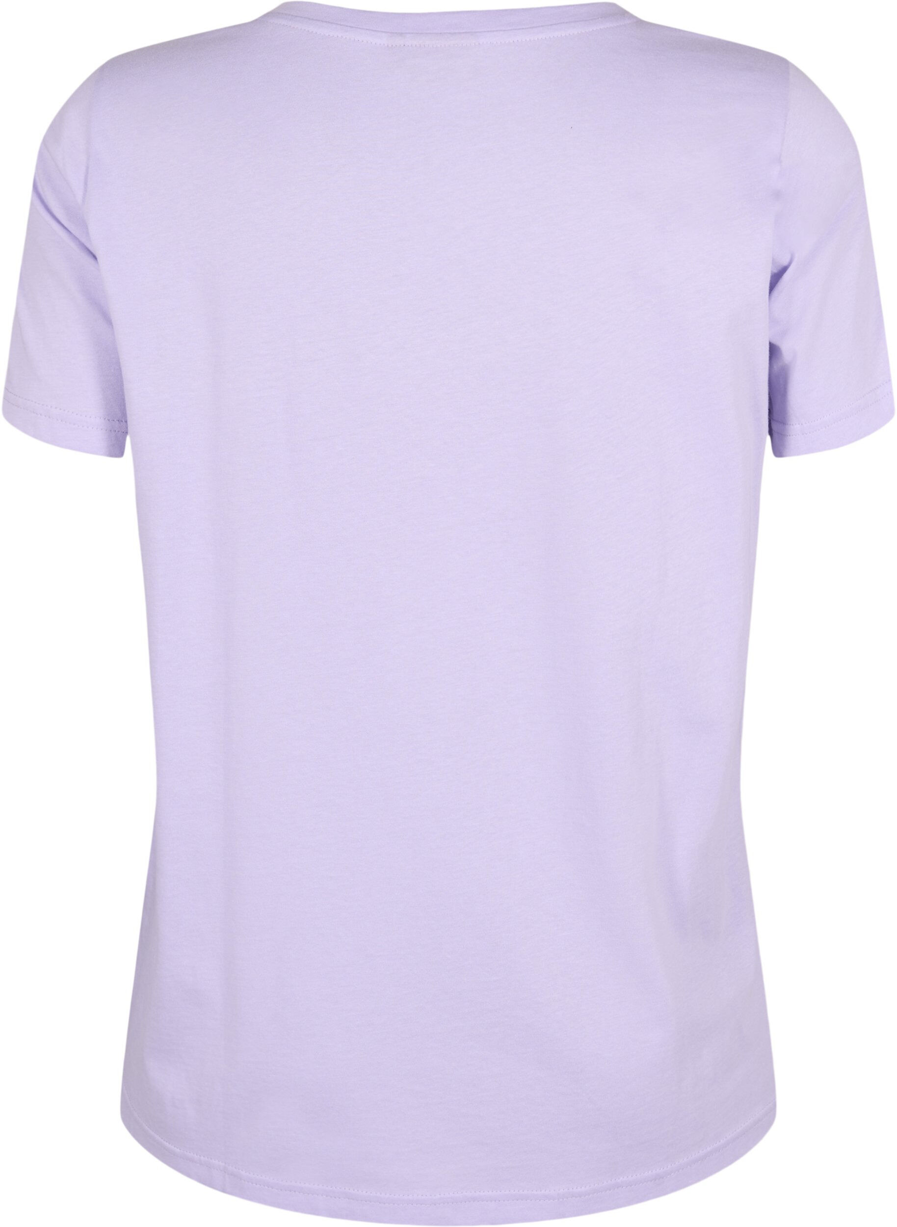 ZizziKatoenen t-shirt met printdetail, Lavender ARIZONA, Packshot image number 1