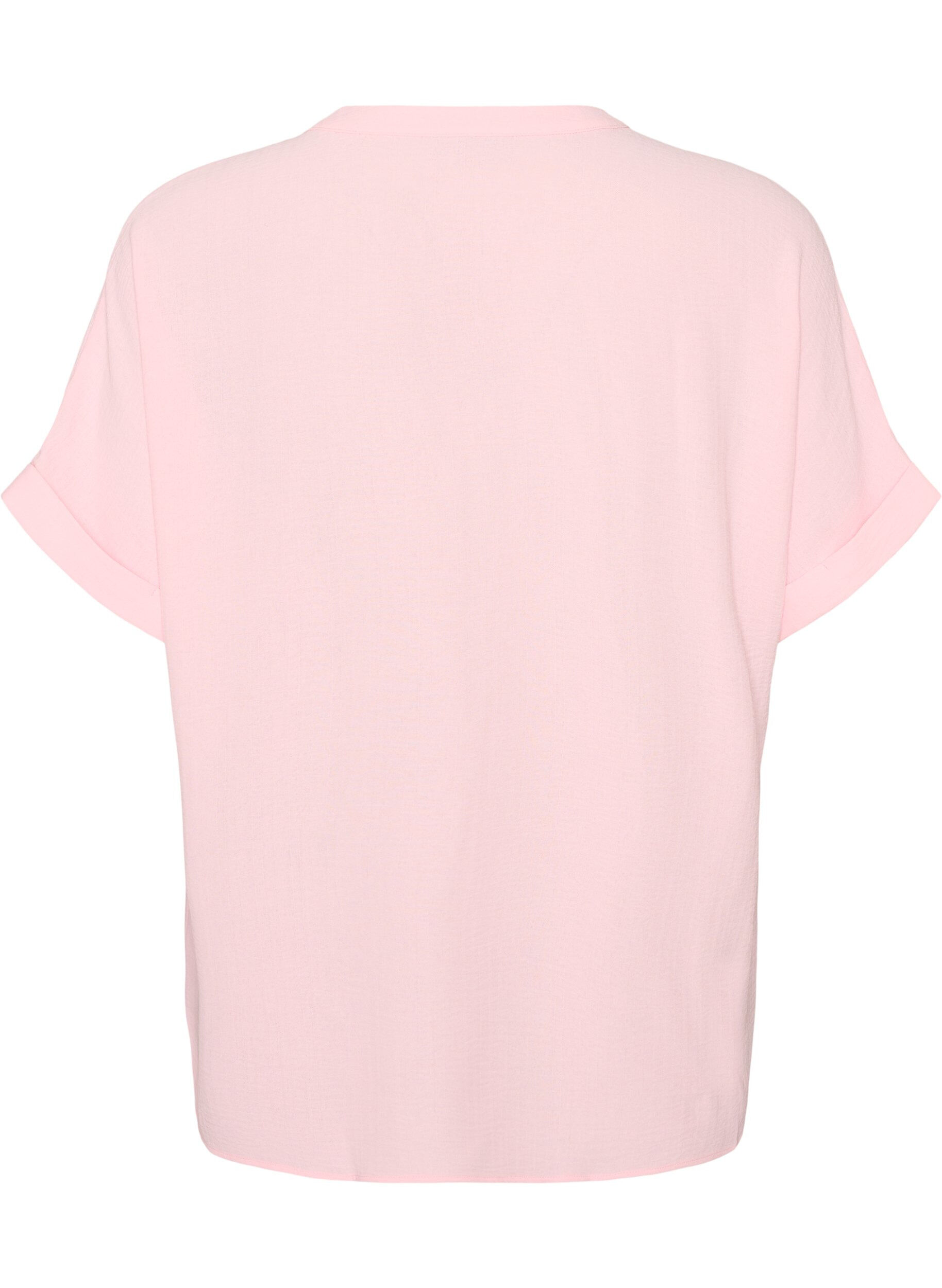 ZizziLuchtige blouse met korte mouwen, Roze, Packshot image number 1