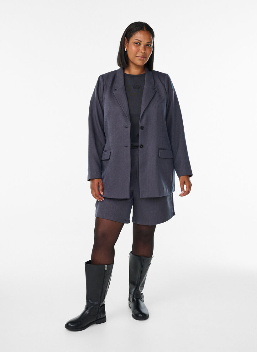 Blazer classique avec poches, Gris anthracite, Model image number 1