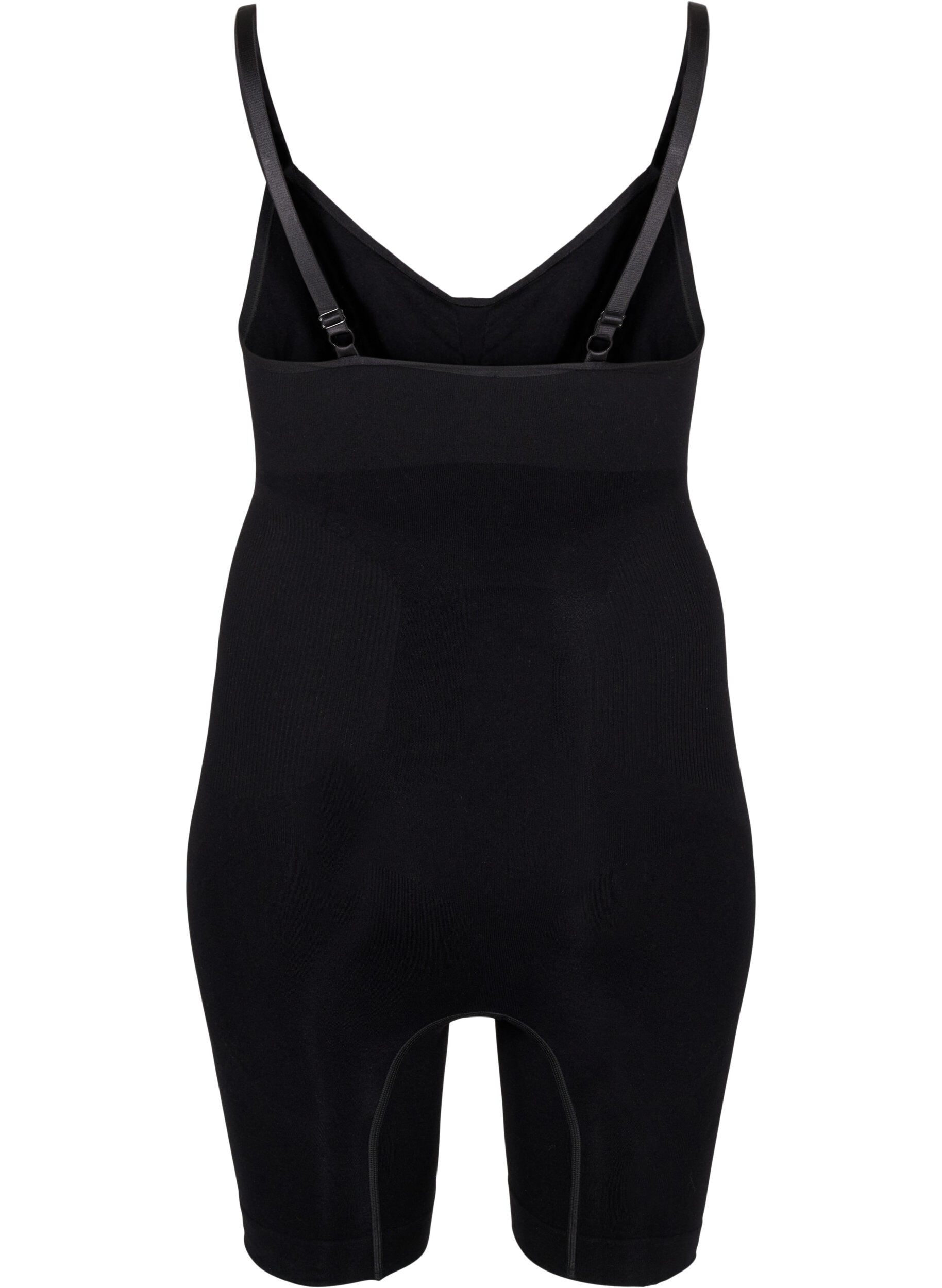 ZizziShapewear bodysuit met opening aan de onderkant, Zwart, Packshot image number 1