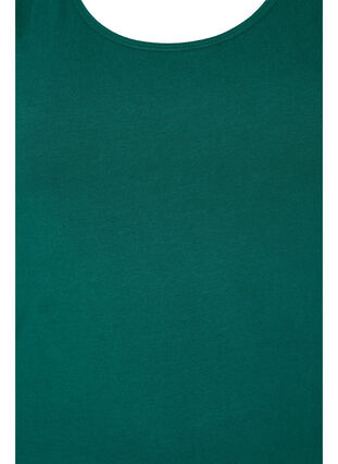 Solide kleur basis top in katoen, Evergreen, Packshot image number 2