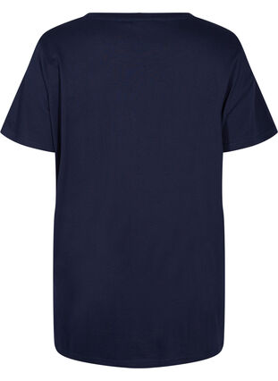 Oversized pyjama t-shirt met biologisch katoen, Night Sky Lips, Packshot image number 1