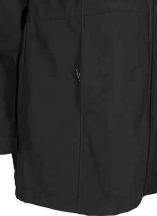 Veste softshell à capuche et taille ajustable, Black, Packshot image number 3