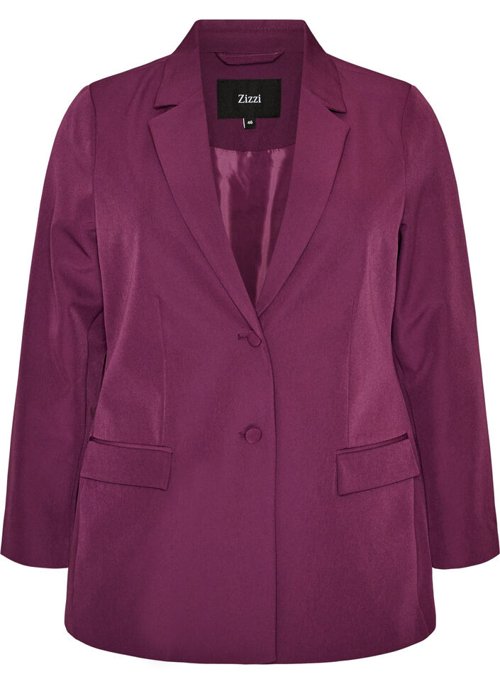 Blazer classique avec fermeture boutonn&eacute;e, Violet, Packshot image number 0