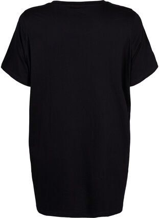 T-shirt de pyjama oversize en coton biologique, Black W. coffee, Packshot image number 1