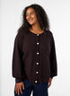 Cardigan met hartvormige knopen, Bruin, Model image number 0